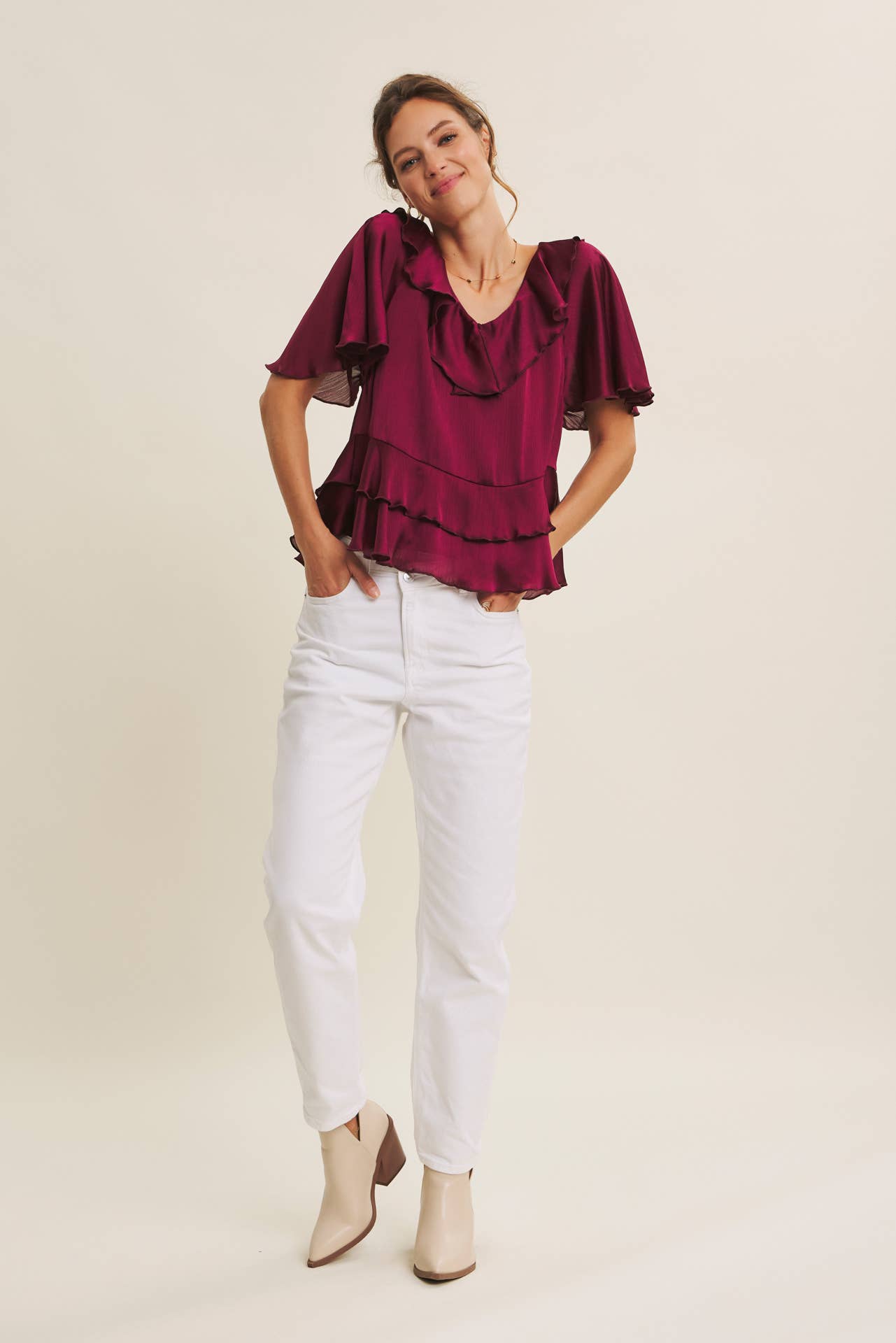 Brianne Ruffle Blouse