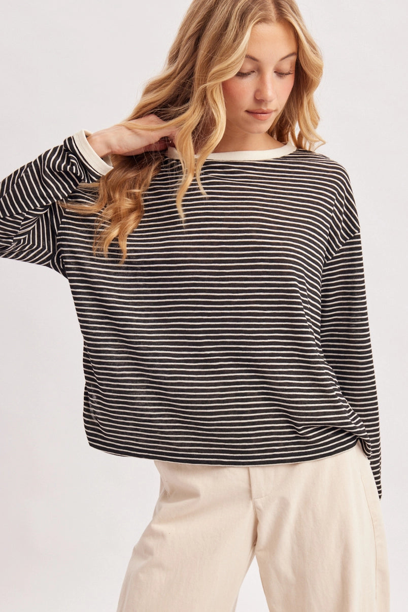 Skye Striped Long Sleeve Top