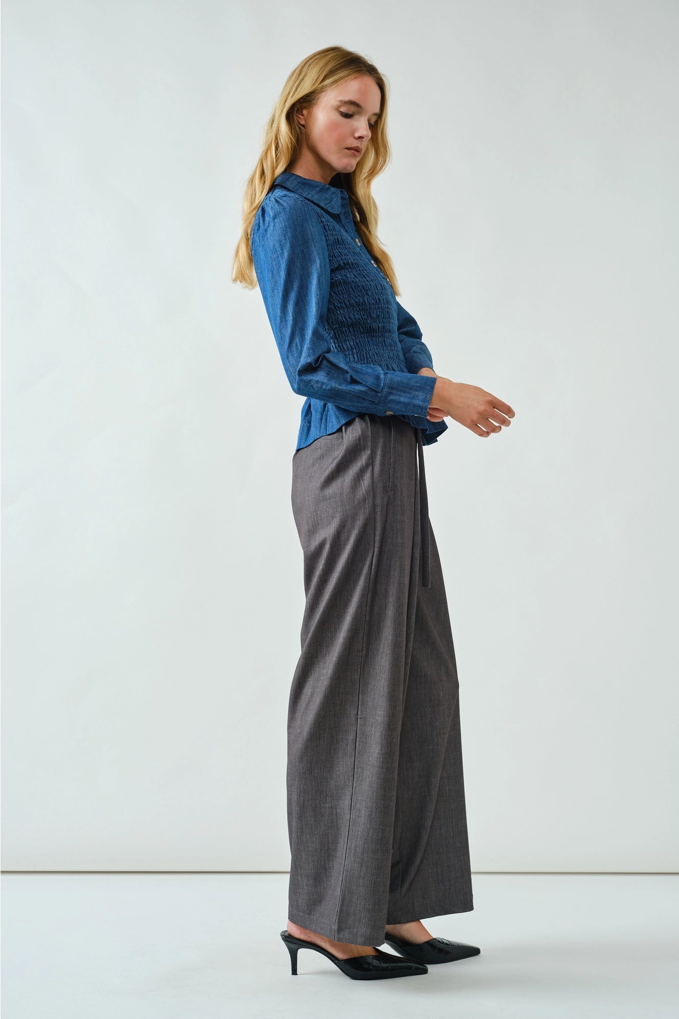 Sloan Wide Leg Denim Trouser