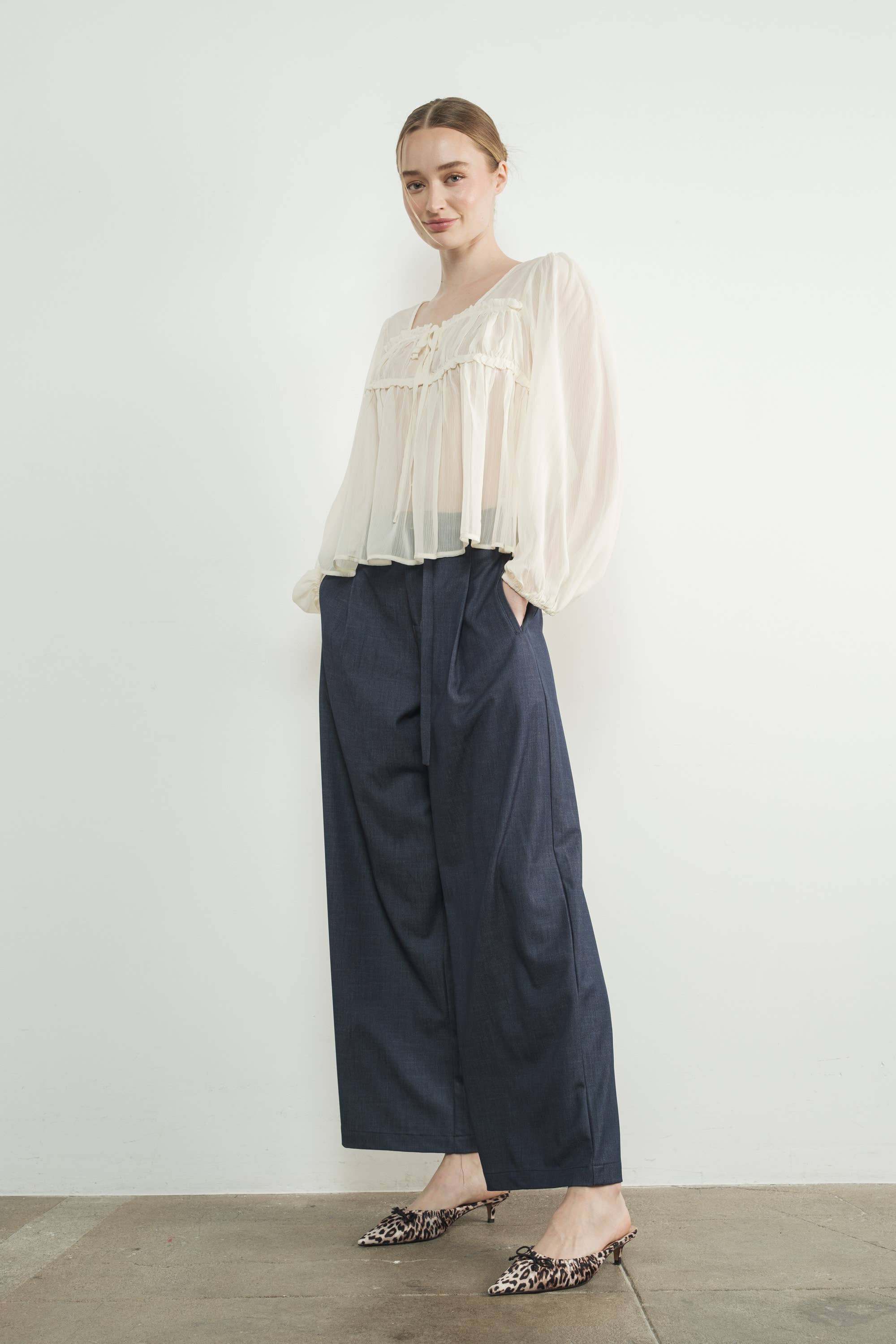 Sloan Wide Leg Denim Trouser