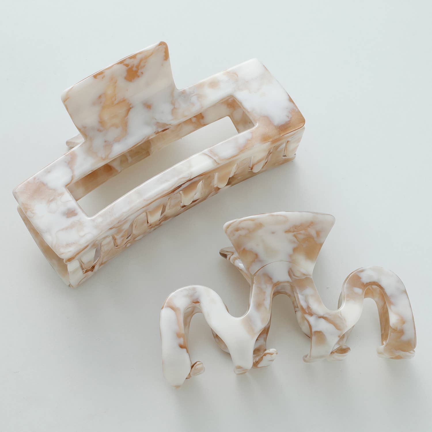 Calacatta Gold Large Claw Clips