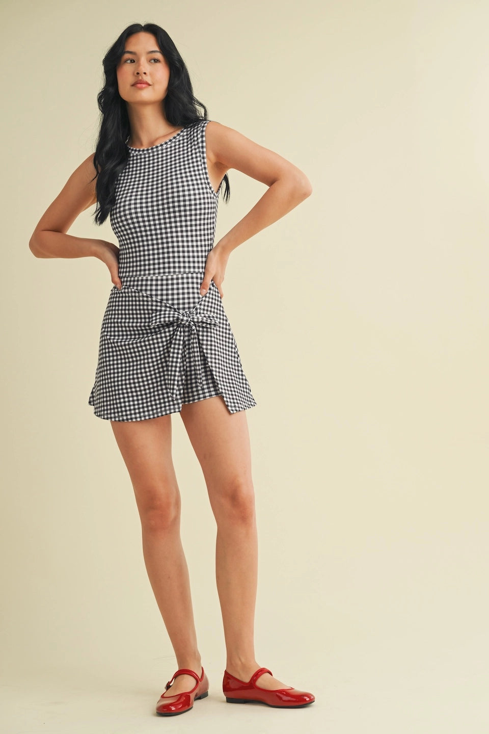 Heidi Gingham Active Wrap Dress