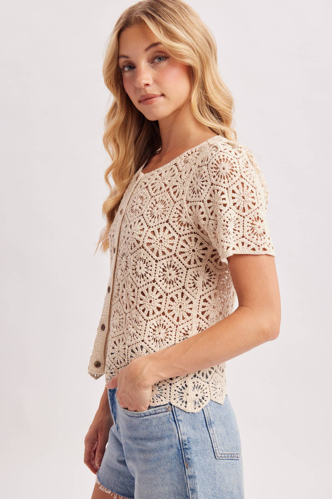 Amanda Crochet Top