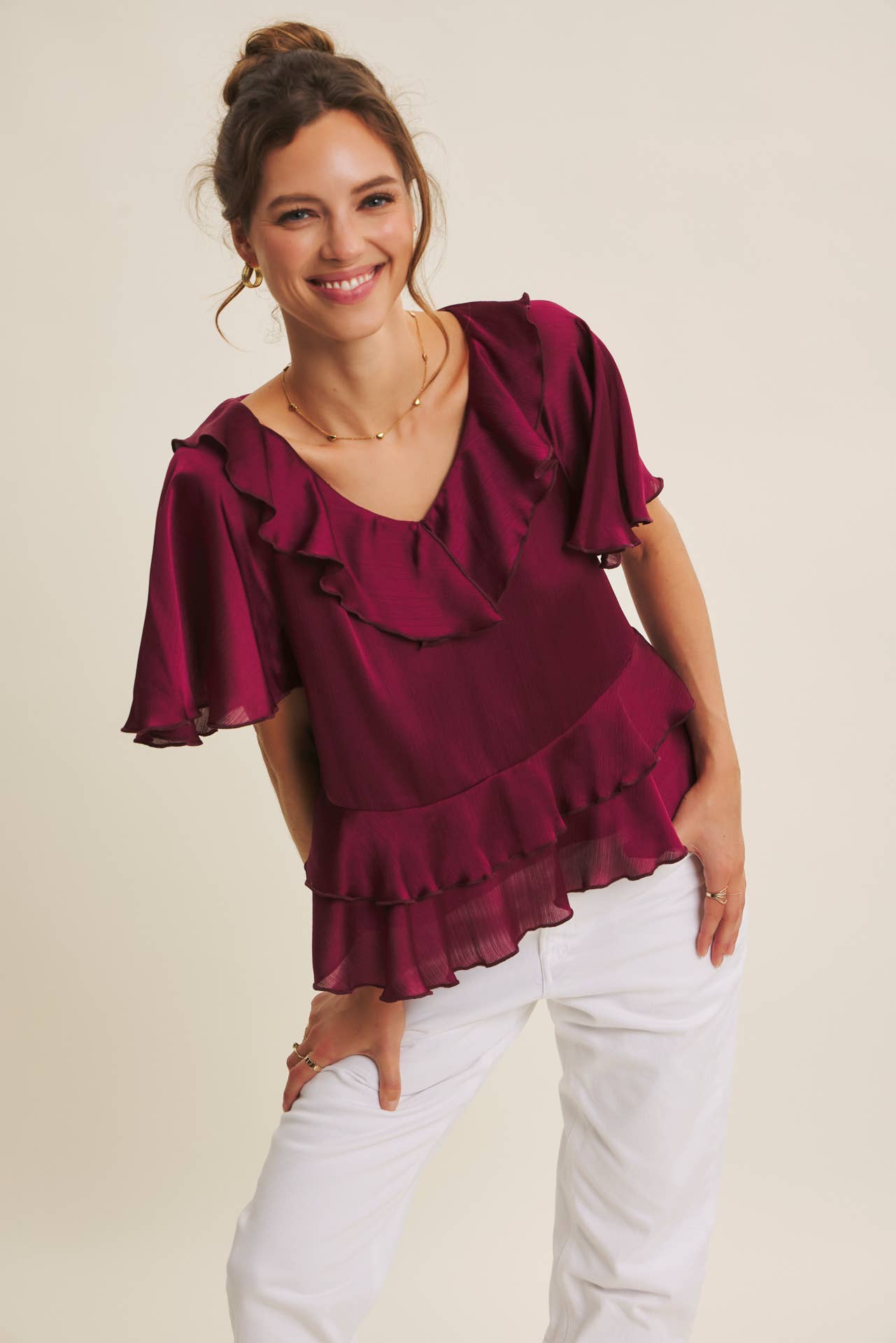 Brianne Ruffle Blouse