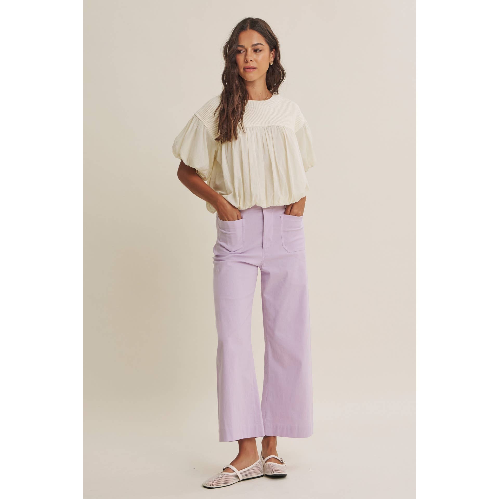 Brynlee Bubble Sweater Top