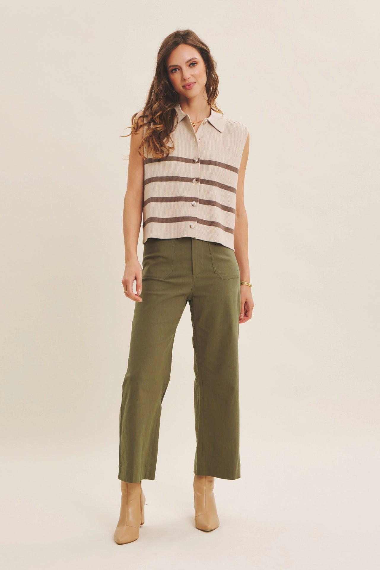 Katie Cotton Linen Crop Pant