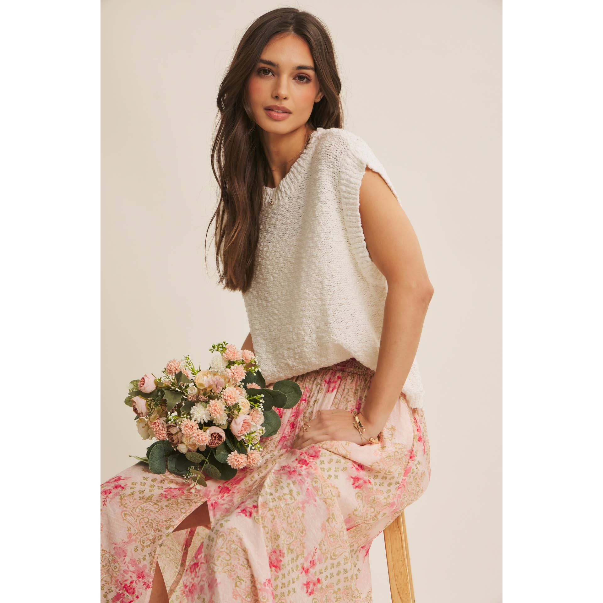 Laine Textured Sweater Tee