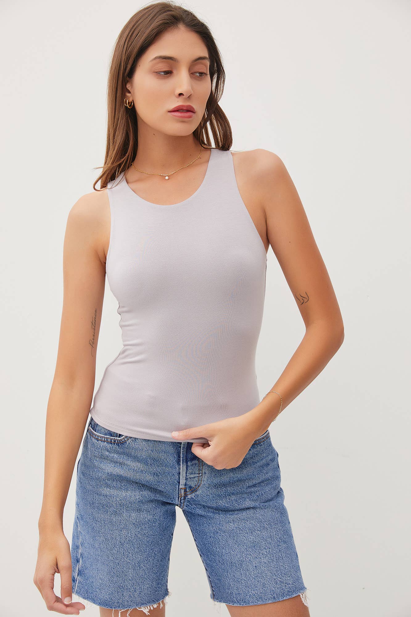Kinsley Double Lined Round Neck Tank