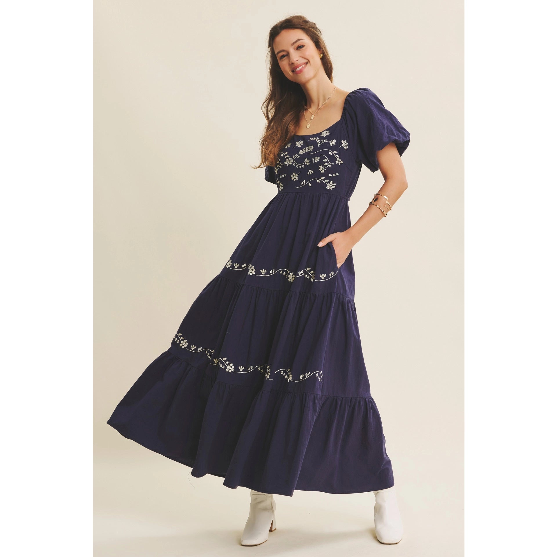 Jordan Embroidered Maxi Dress