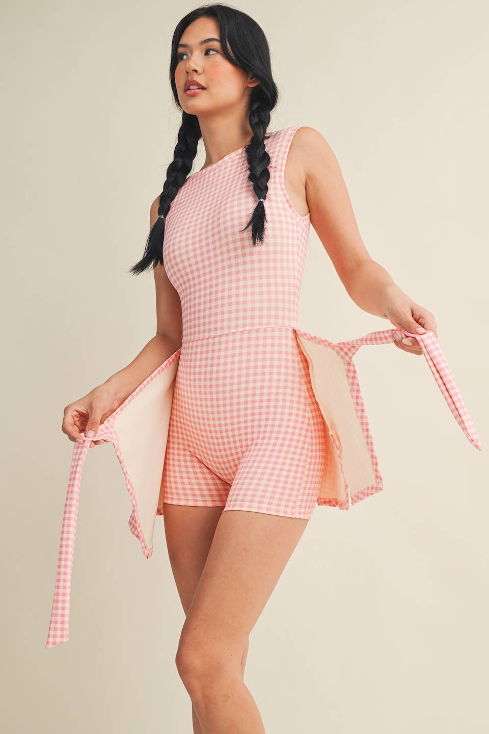 Heidi Gingham Active Wrap Dress