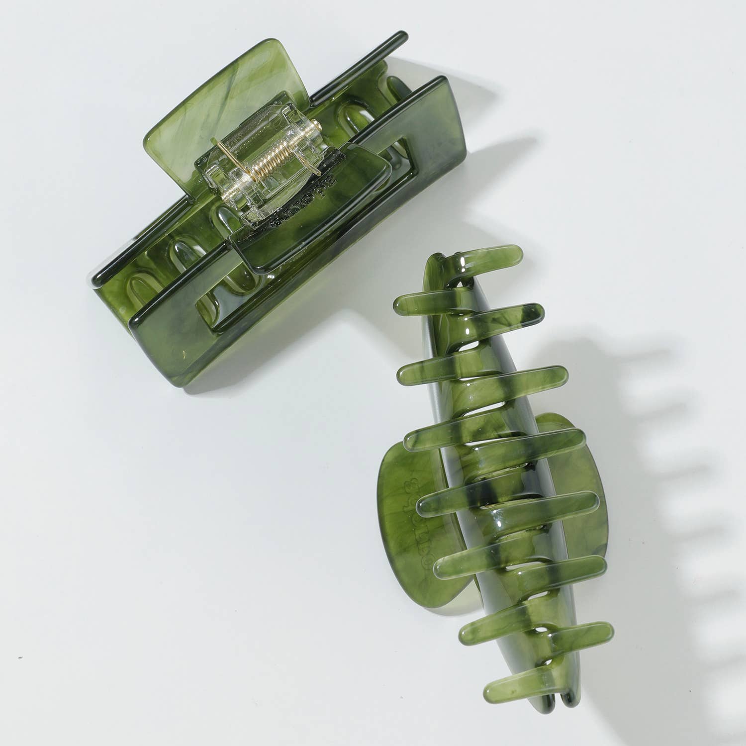 Jade Green Assorted Small/Medium Claw Clips