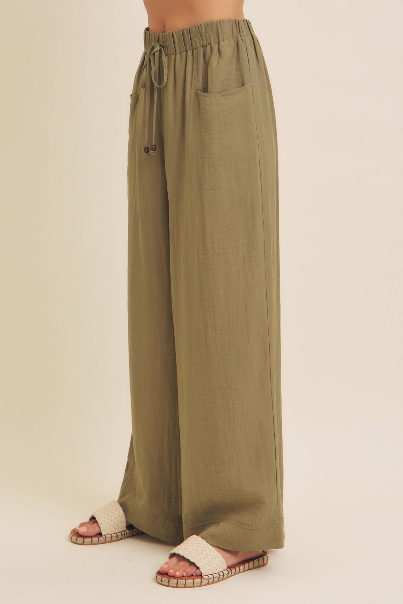 Bethany Linen Blend Wide Leg Pant
