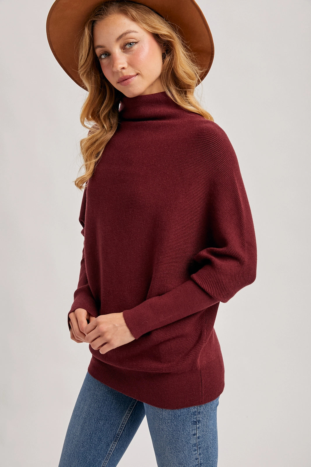 Holly Slouch Neck Dolman Sweater