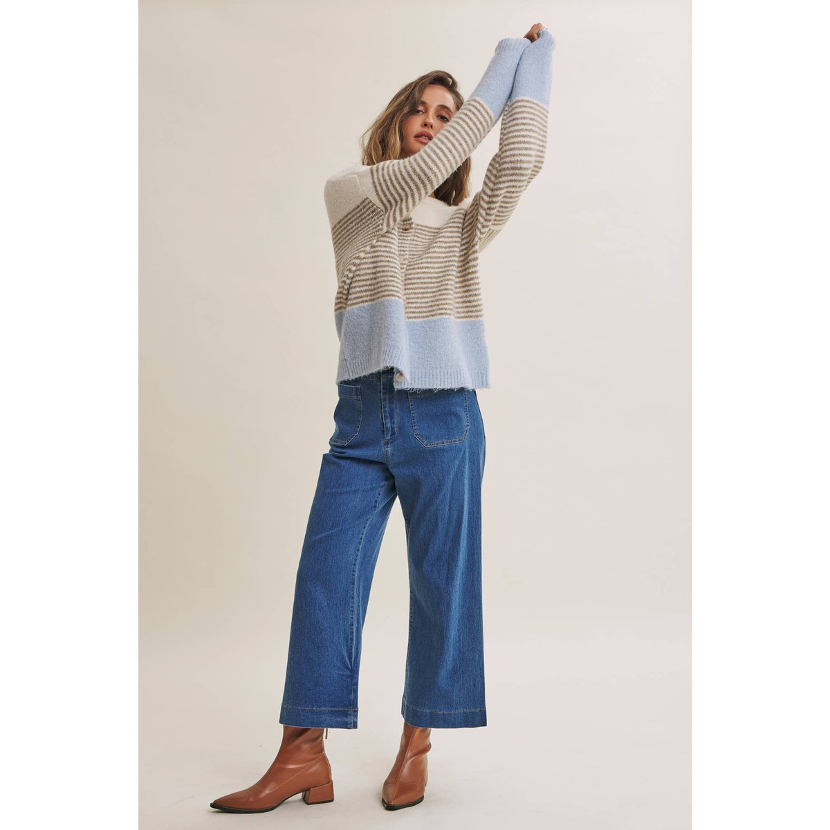 Dakota Striped Colorblock Cardigan