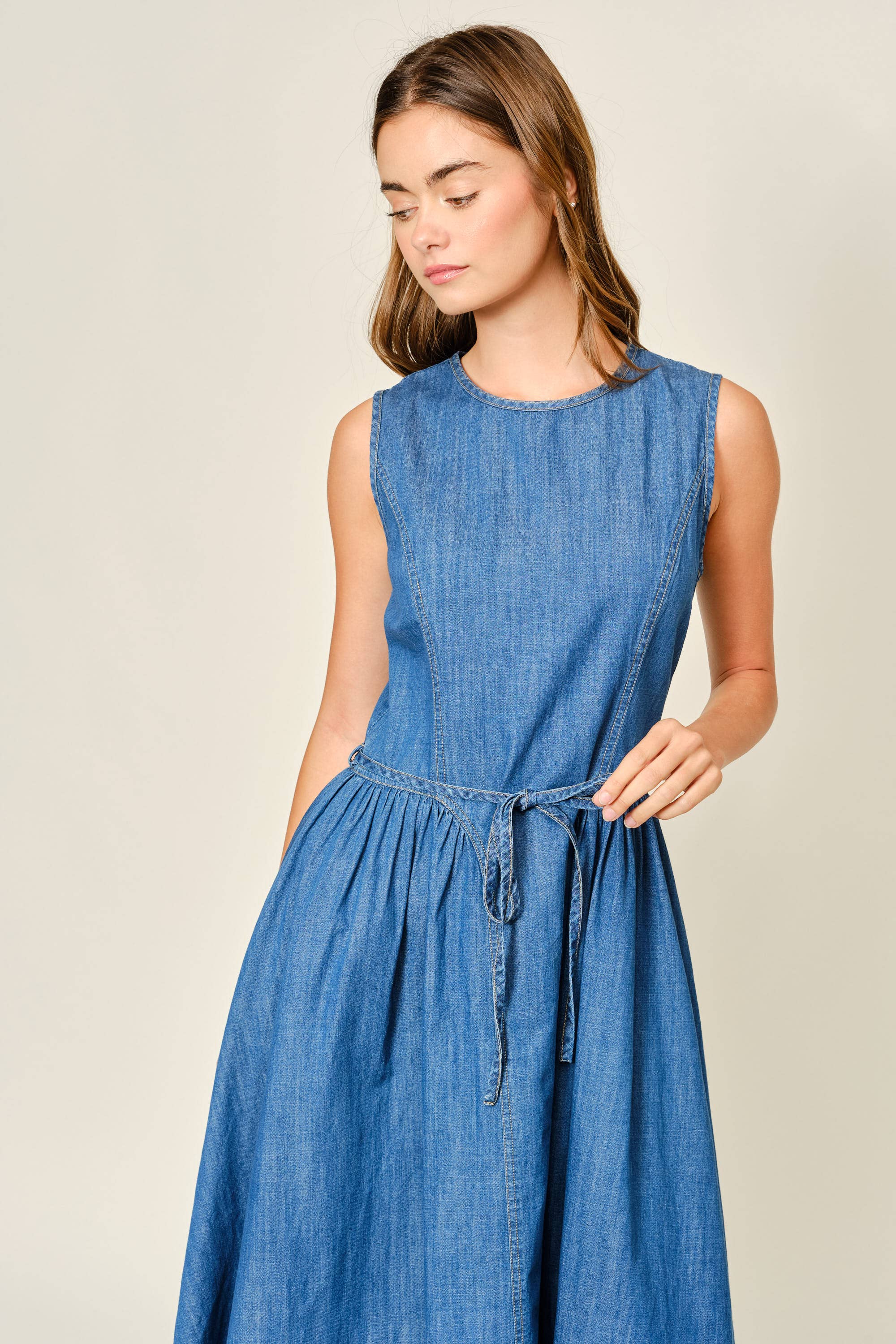 Kenzie Belted Midi Dress