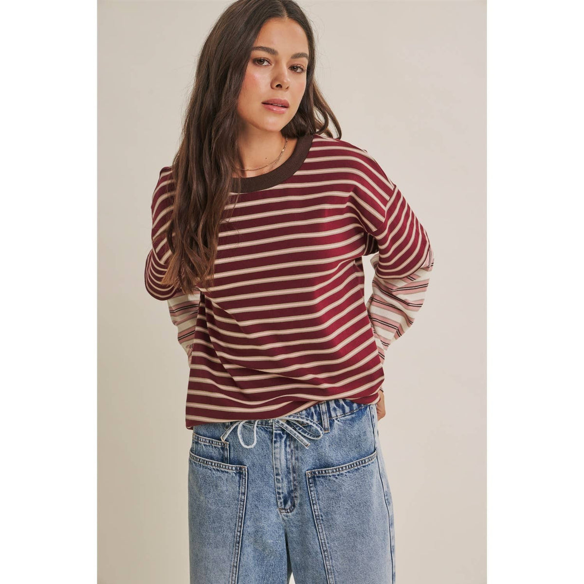 Mindy Layered Striped Top