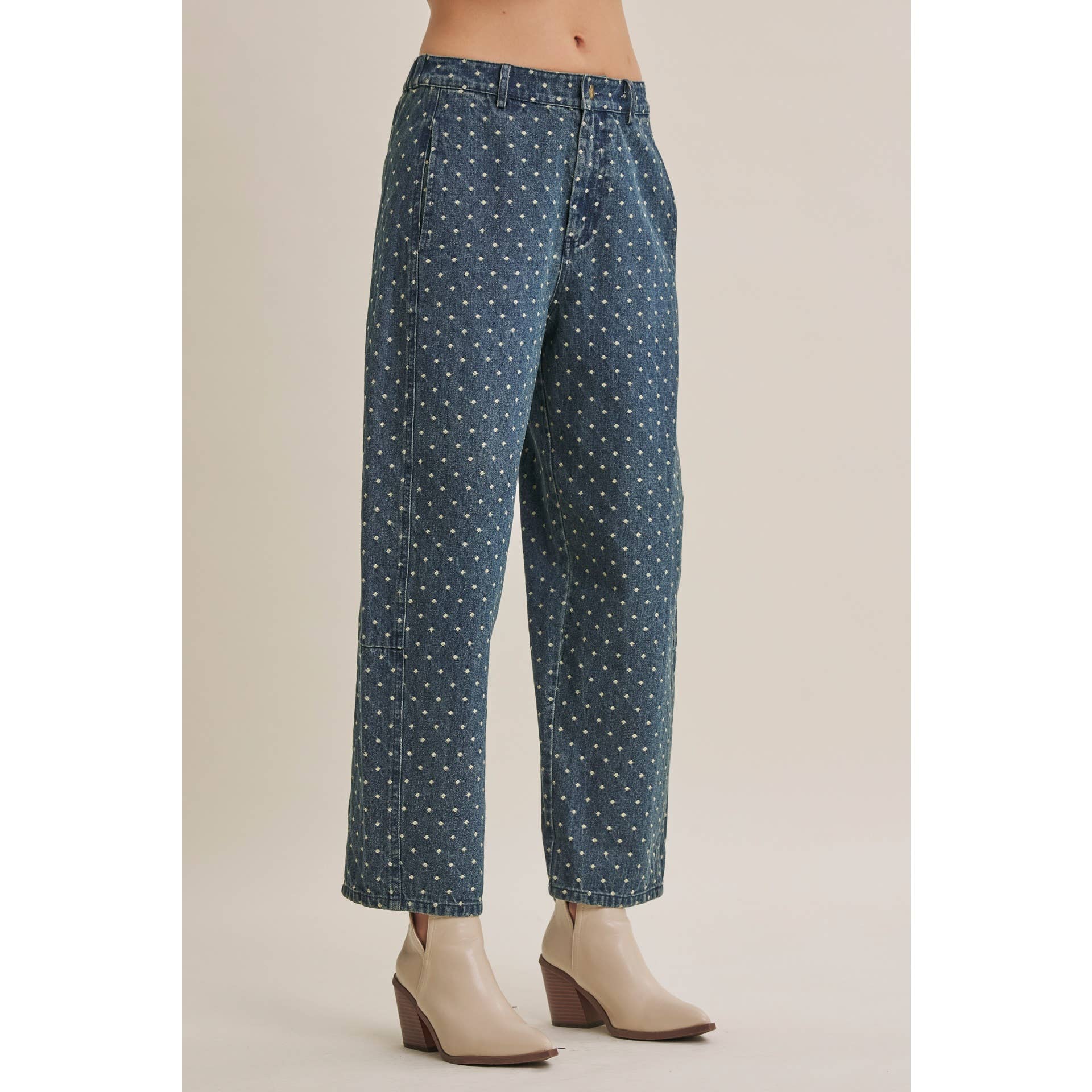 Frankie Polka Dot Barrel Jeans