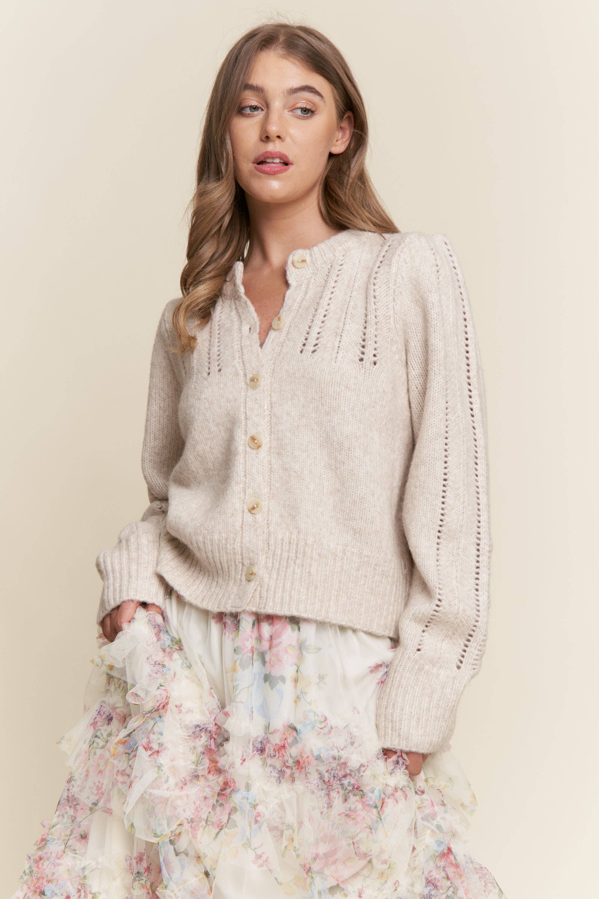 Addison Eyelet Cardigan