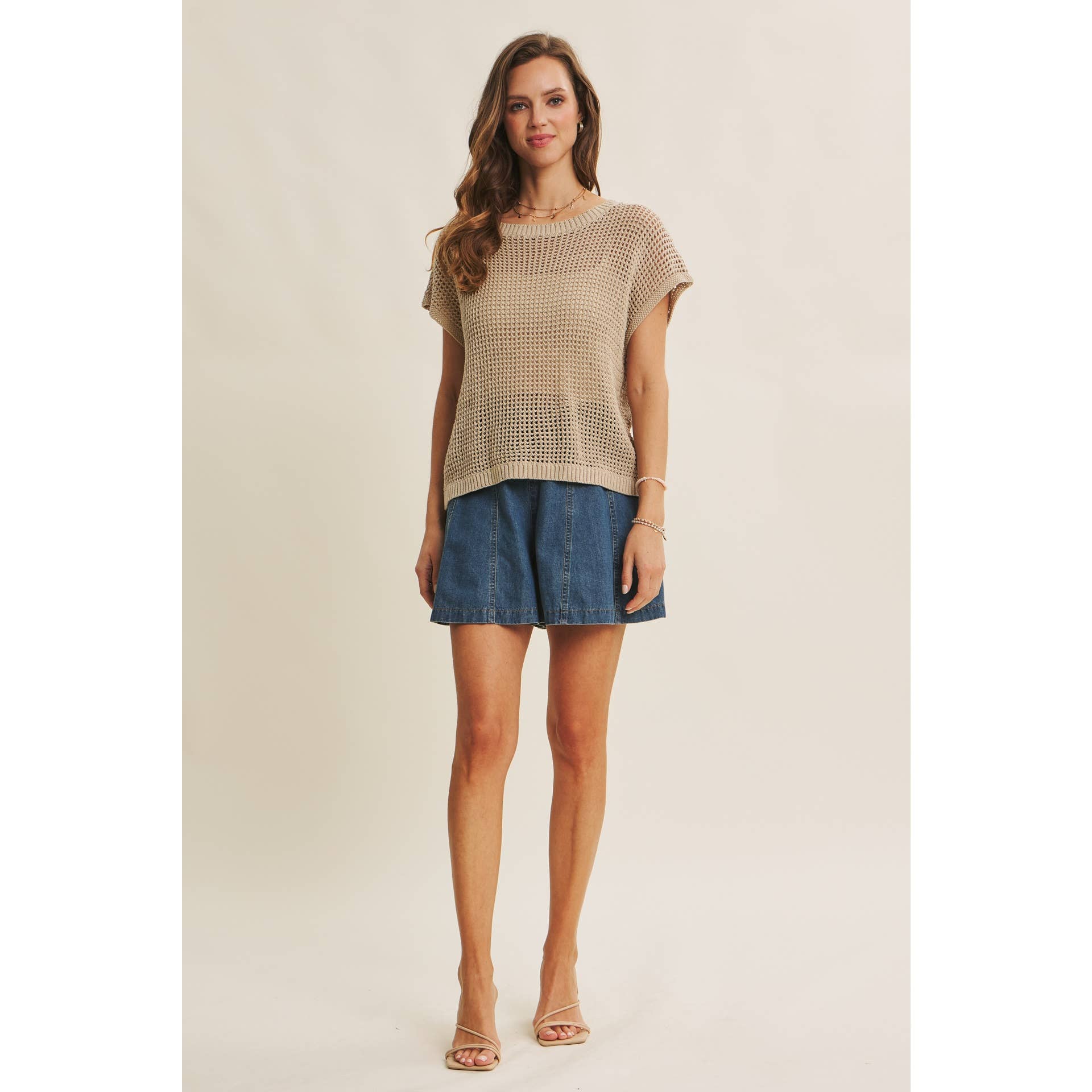 Bailey Fishnet Sweater Tee