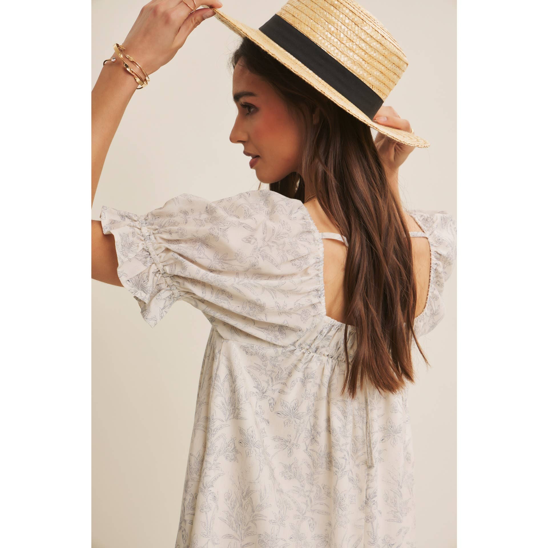 Elaine Botanical Mini Dress