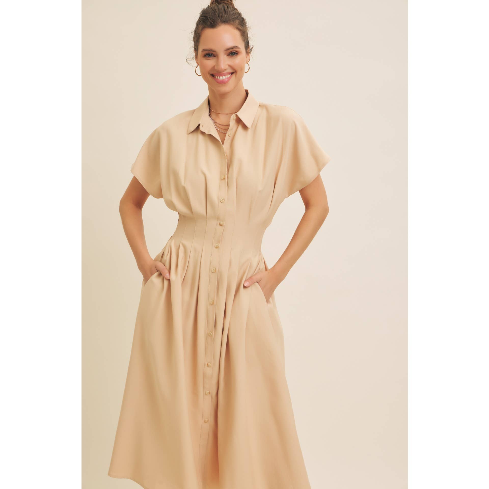Peyton Pleated Midi Dress
