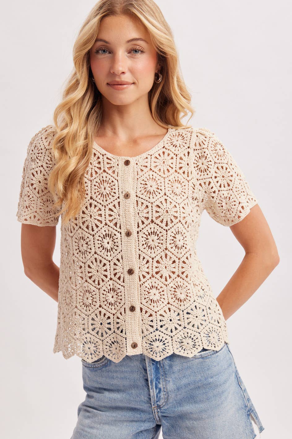 Amanda Crochet Top