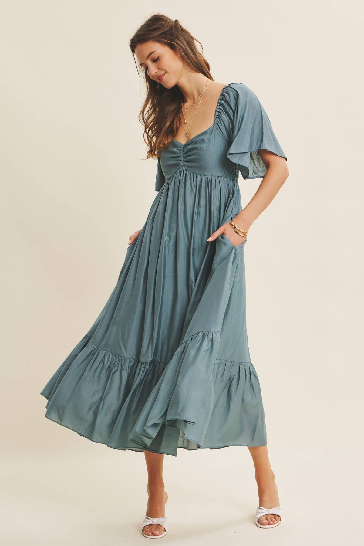 Kyla Sweetheart Midi Dress