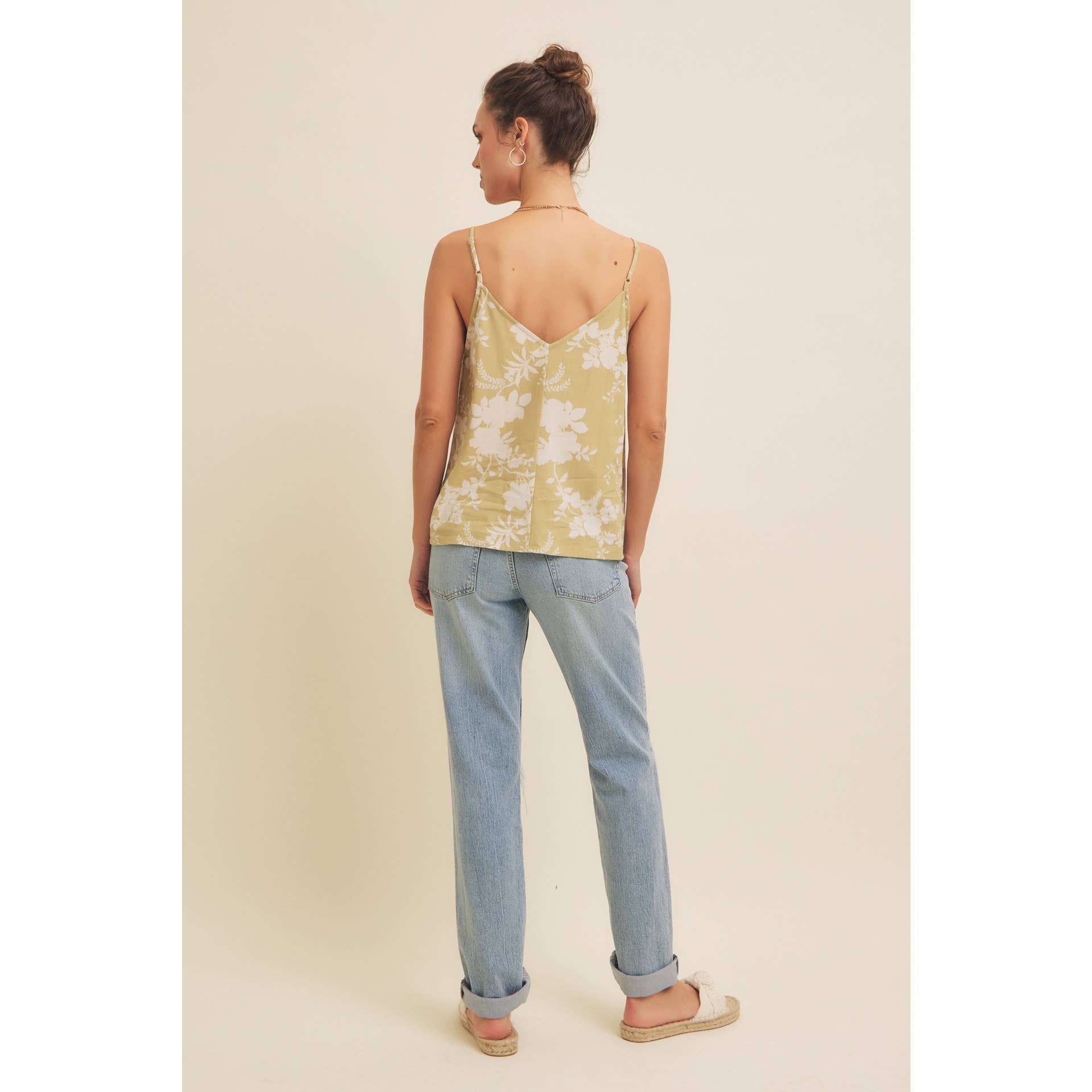 Simone Floral Linen Tank