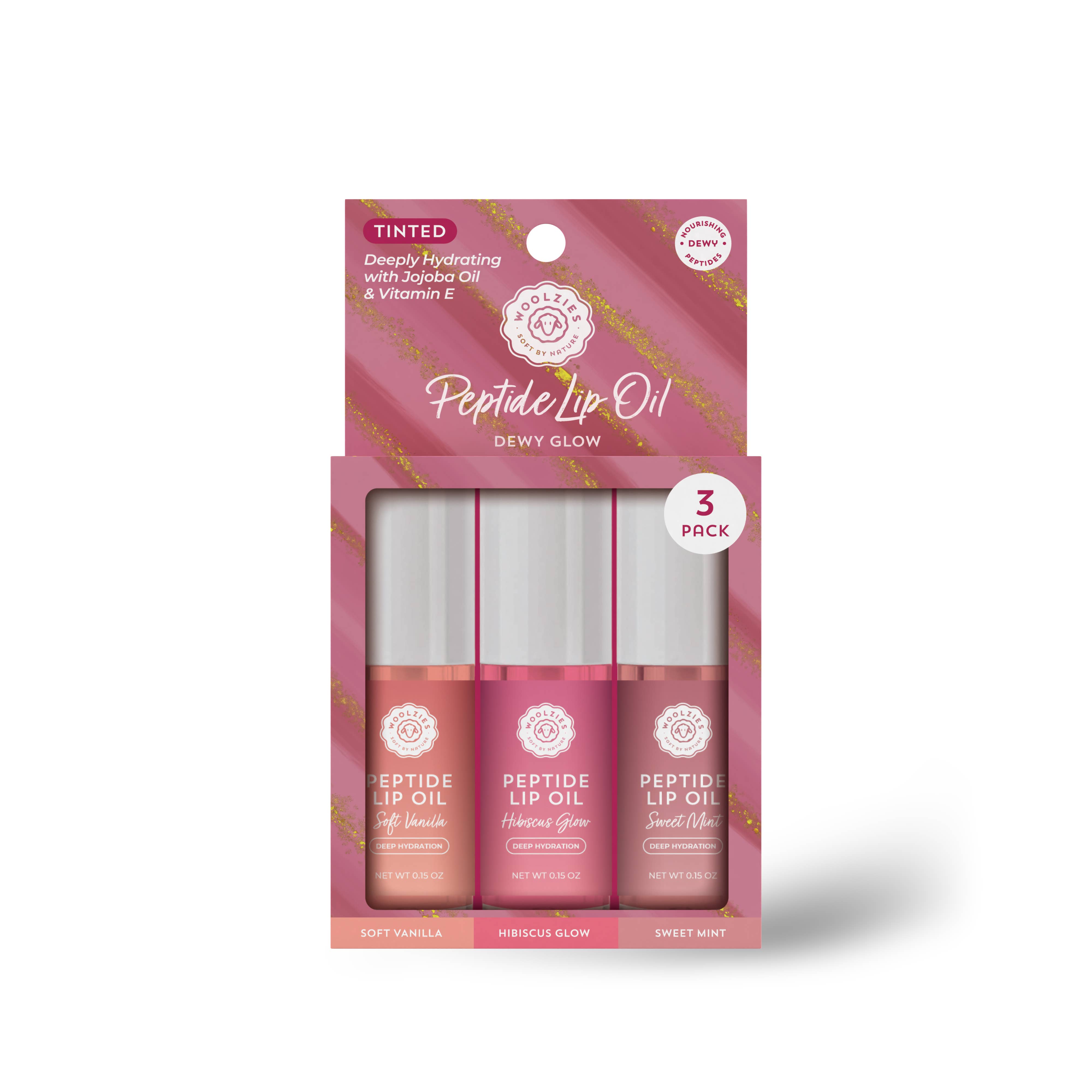 Peptide Lip Oil Trio – Dewy Glow