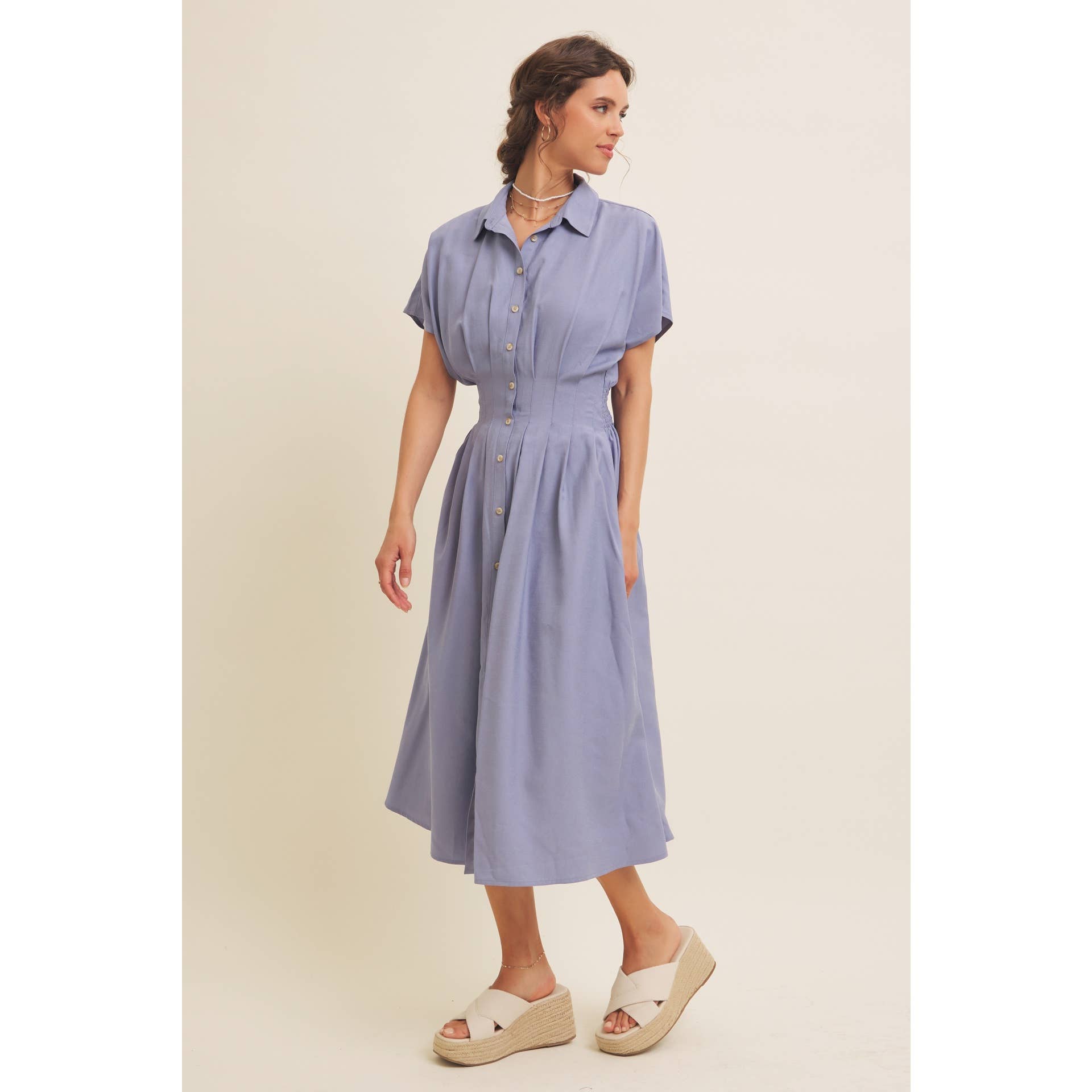 Peyton Pleated Midi Dress