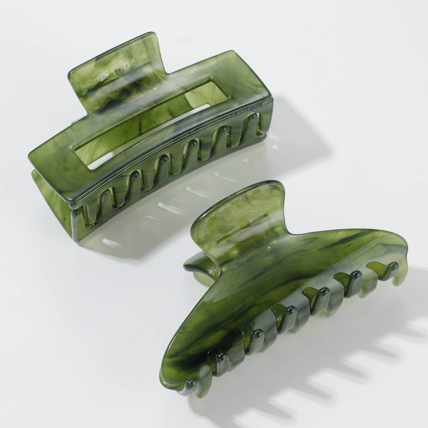 Jade Green Assorted Small/Medium Claw Clips