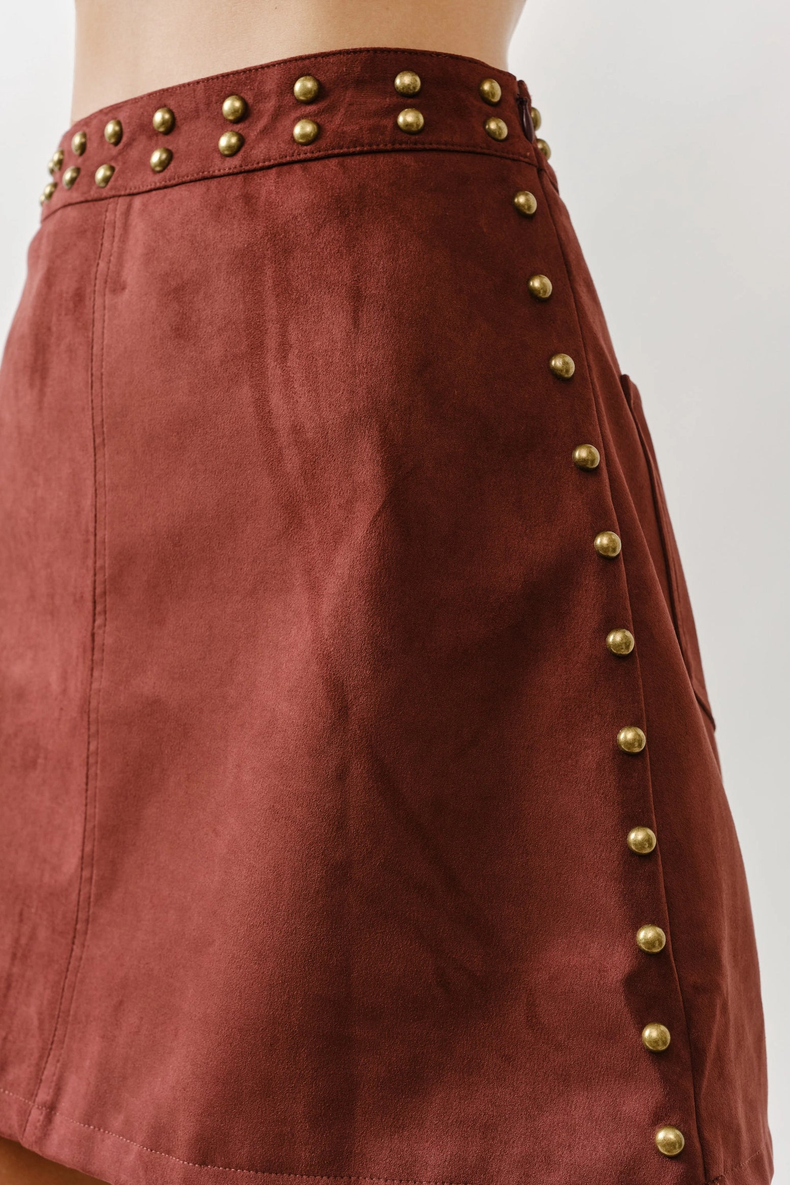 Laura Studded Suede Mini Skirt