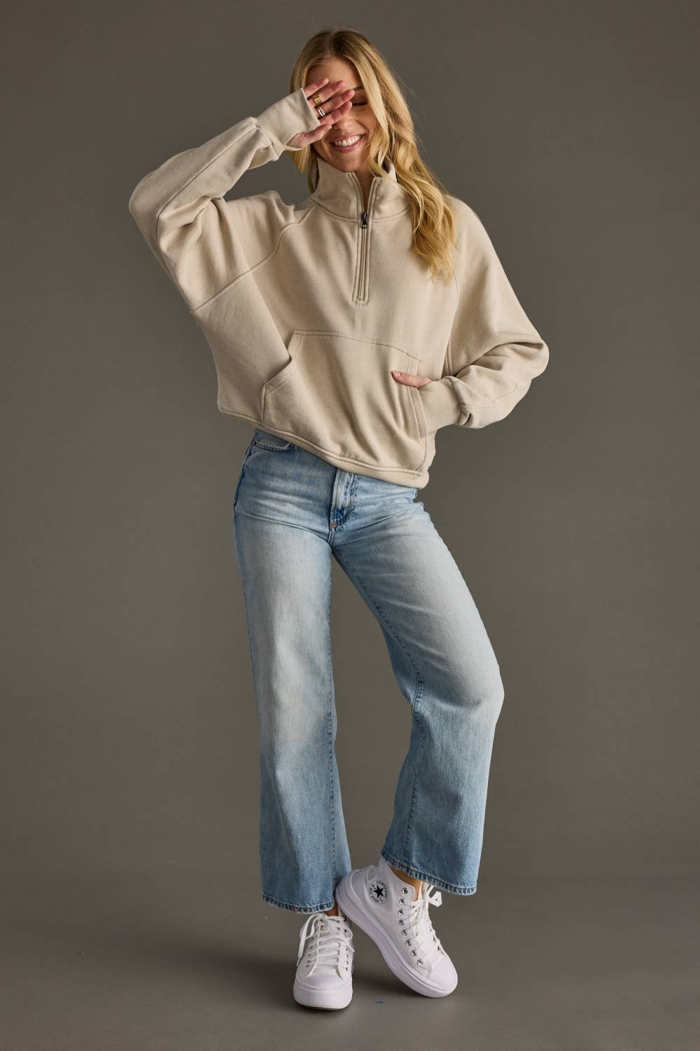 Kiera Quarter Zip Sweatshirt