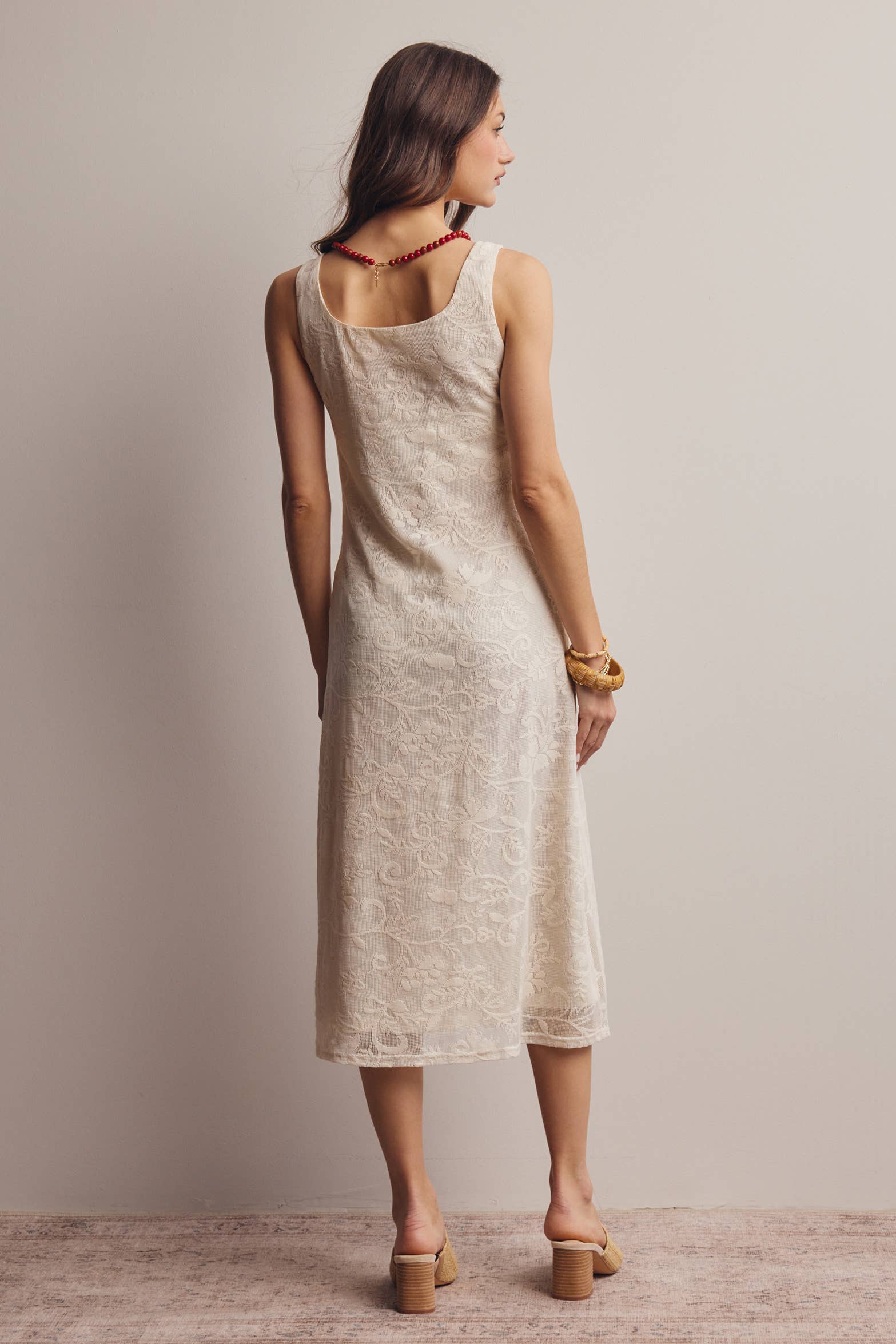 Zara Lace Midi Slip Dress