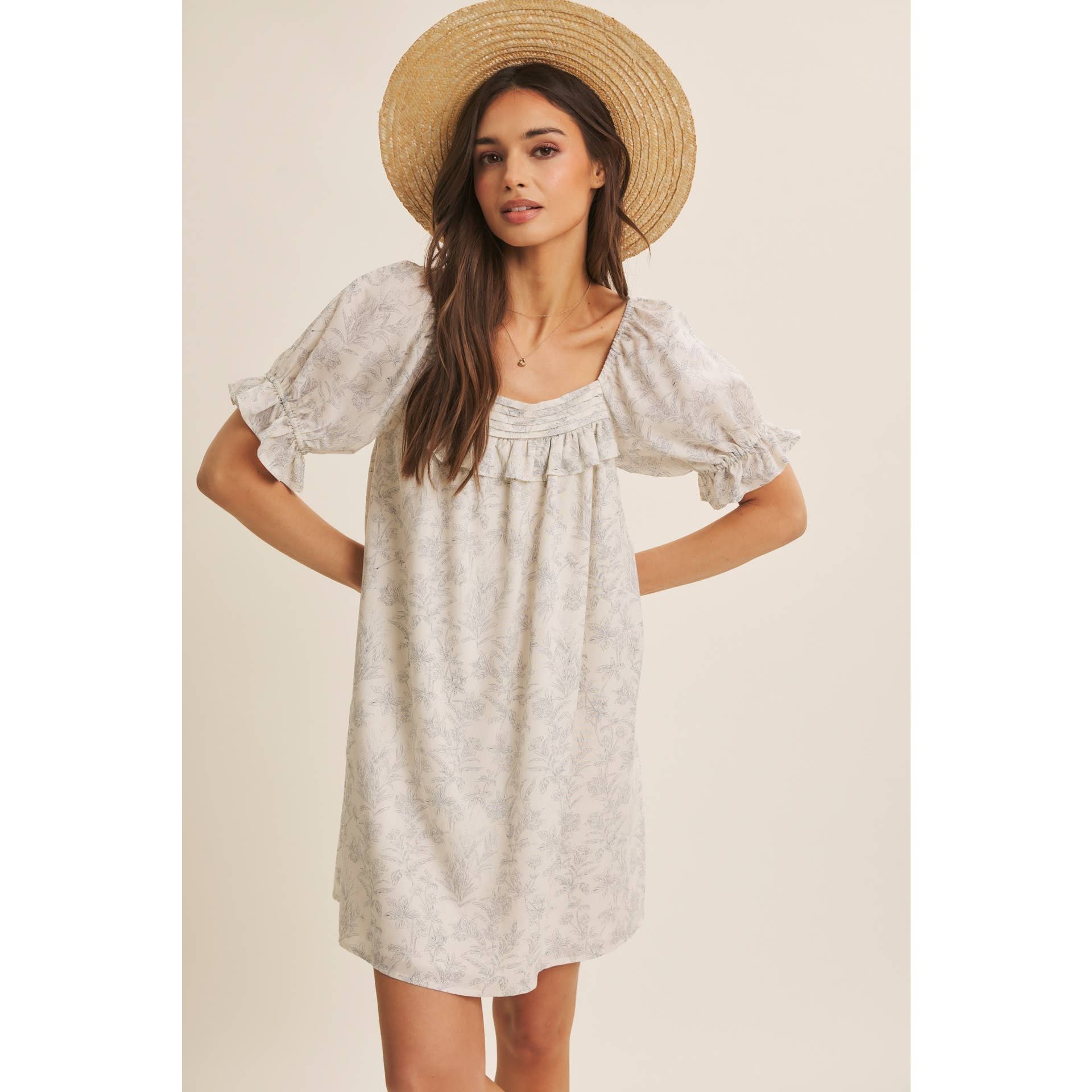 Elaine Botanical Mini Dress
