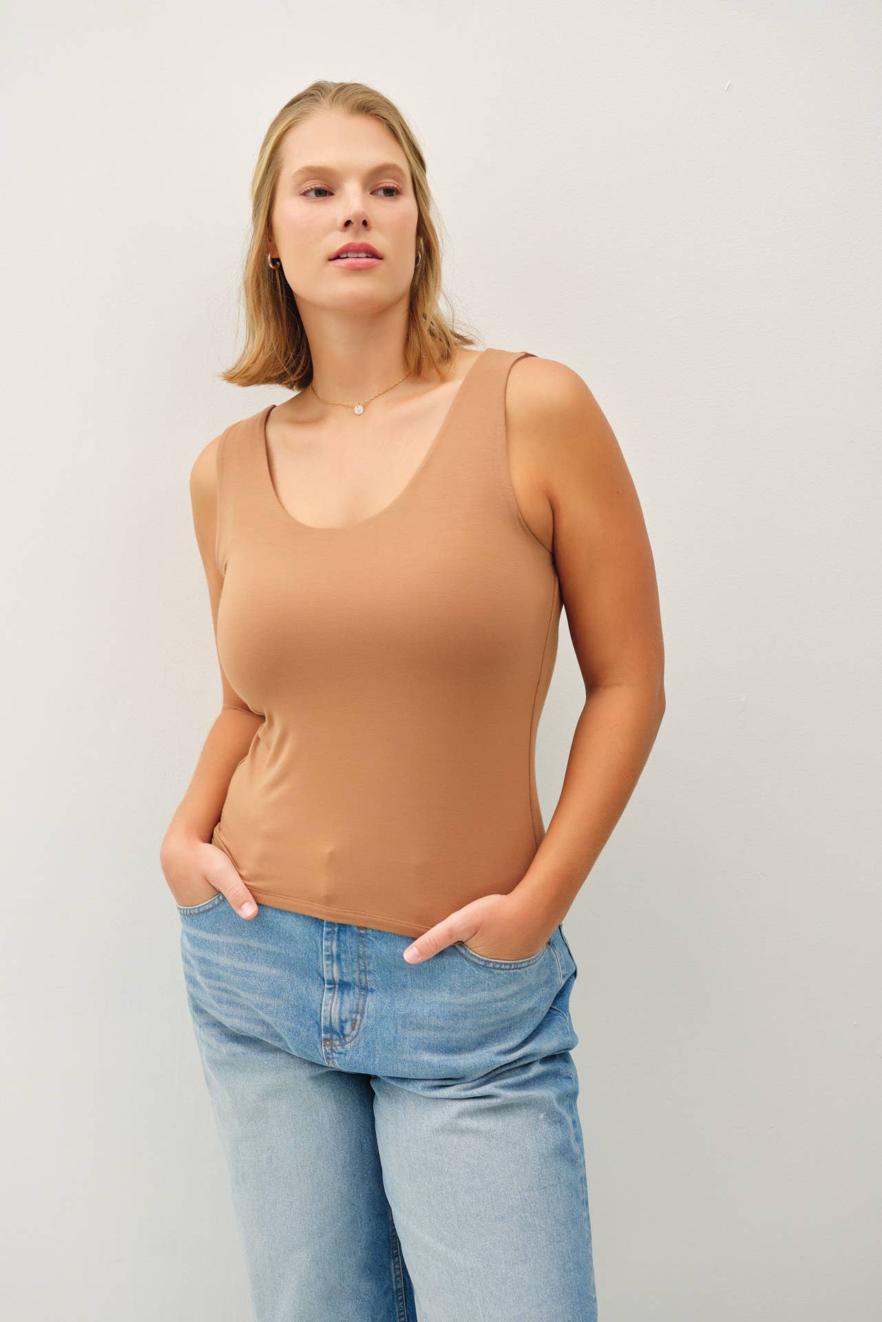 Ciera Double Lined Scoop Neck Tank