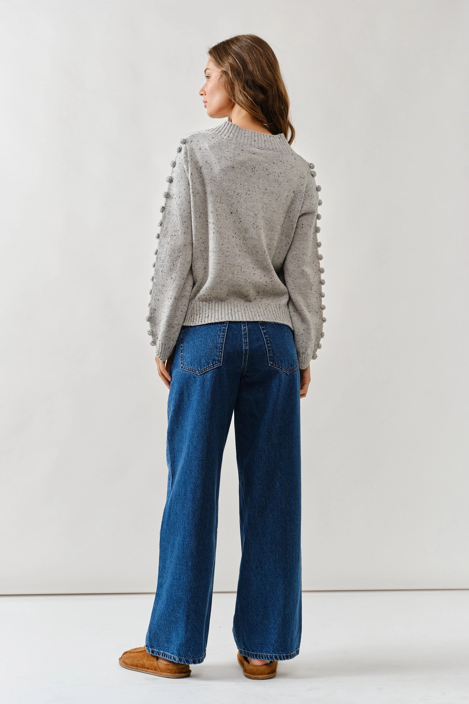 Cheyenne Drawstring Straight Leg Jeans in Medium Denim