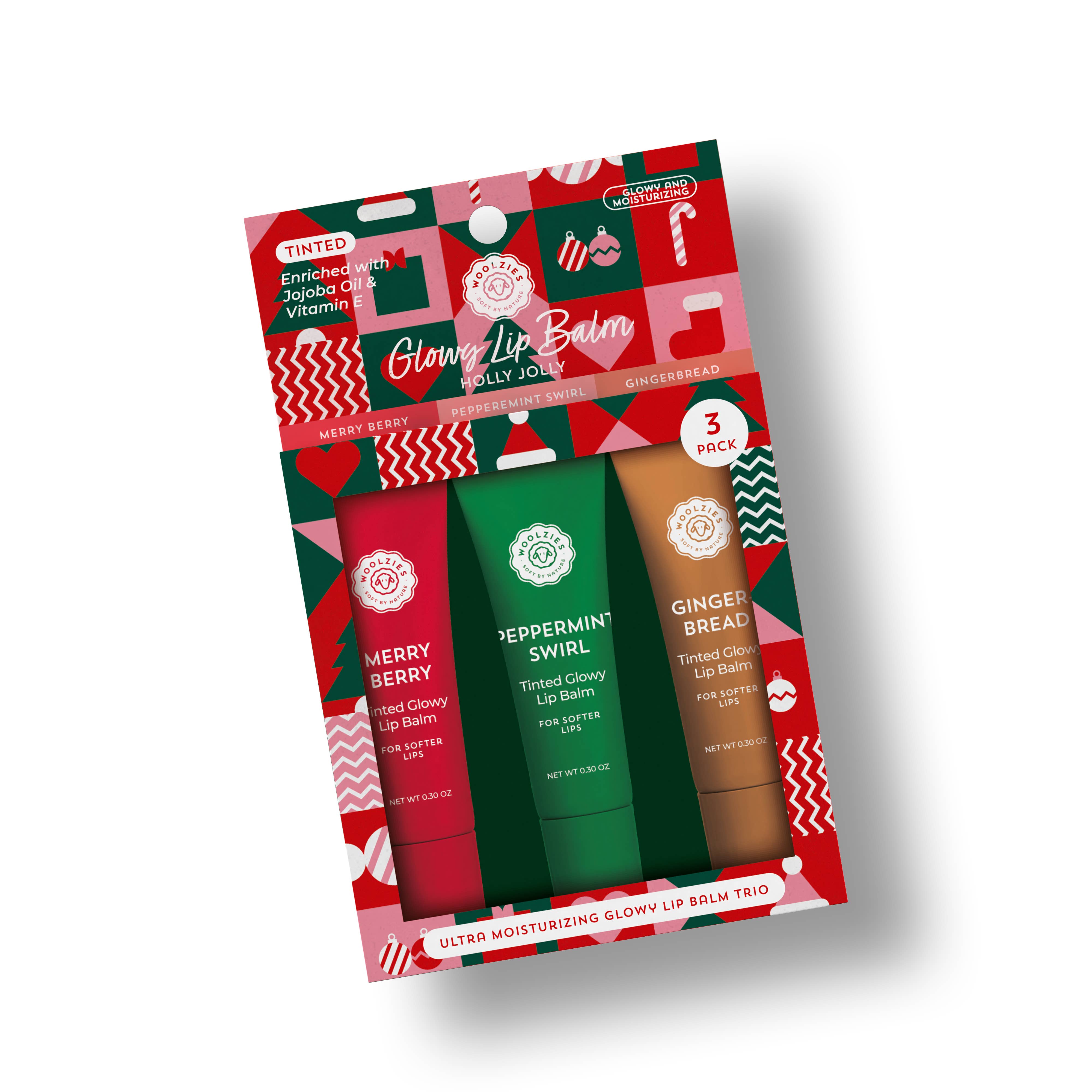 Glowy Lip Balm Trio - Holly Jolly