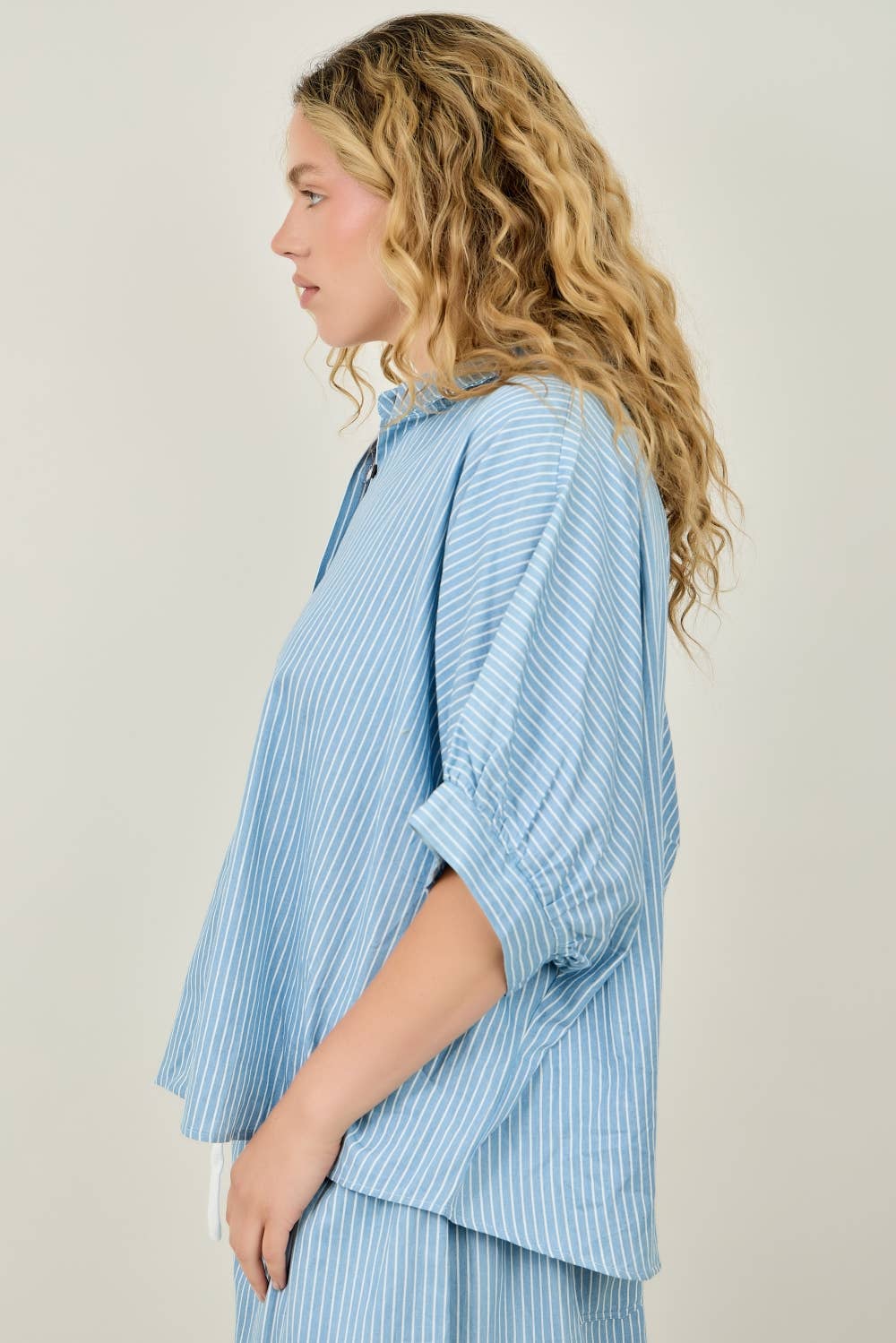 Sasha Pinstripe Button Down Top