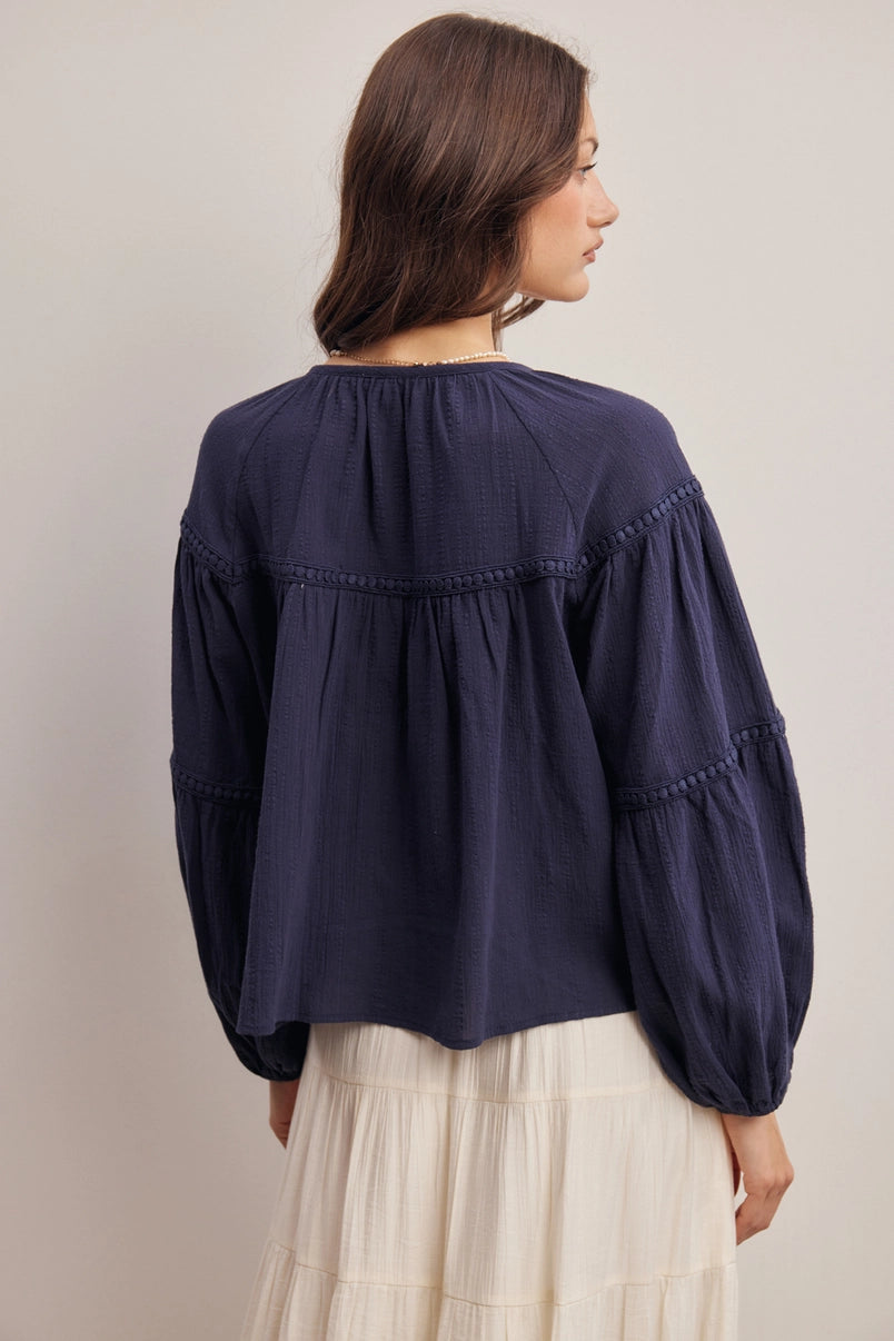 Justine Cotton Peasant Blouse