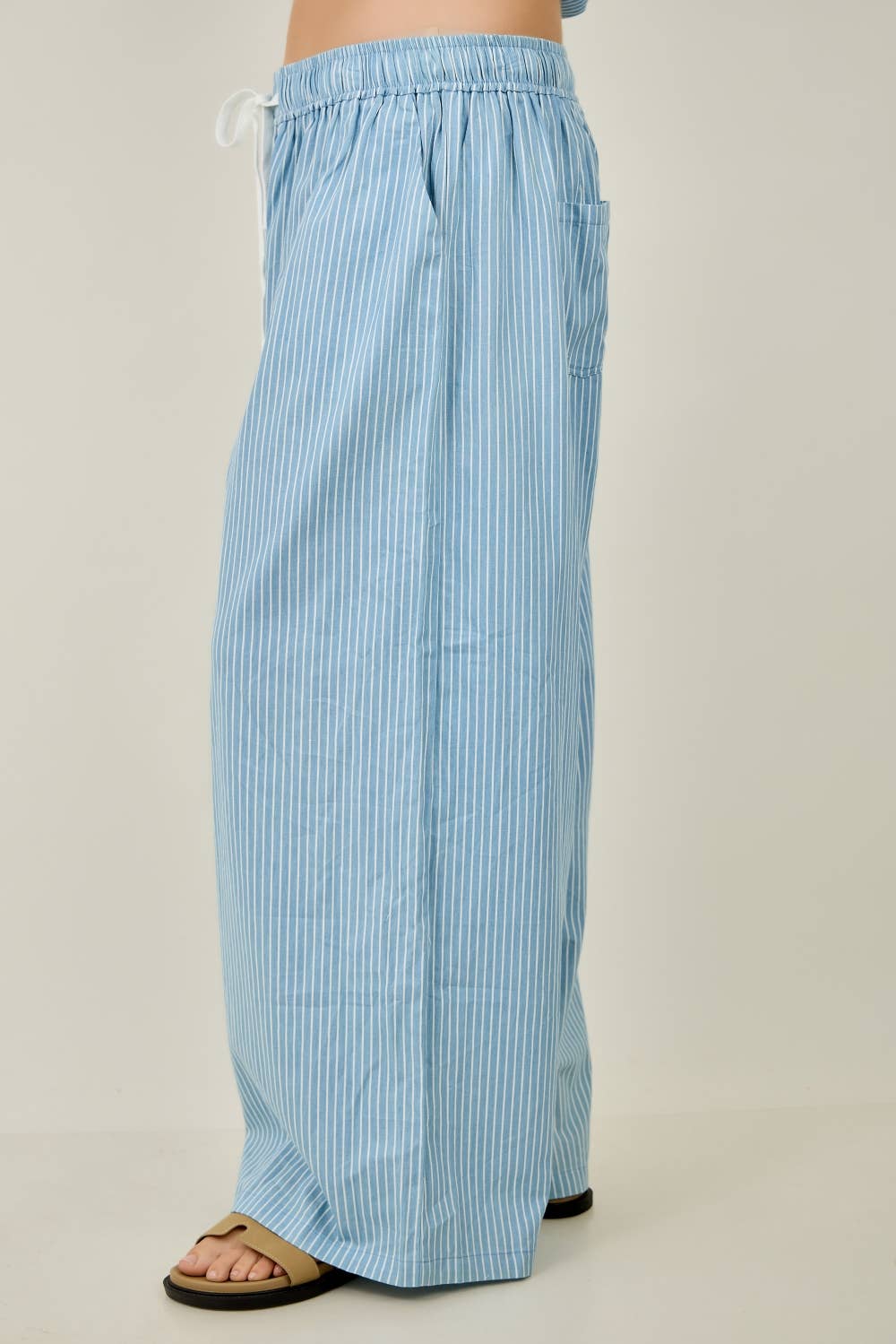 Sasha Pinstripe Wide Leg Pant