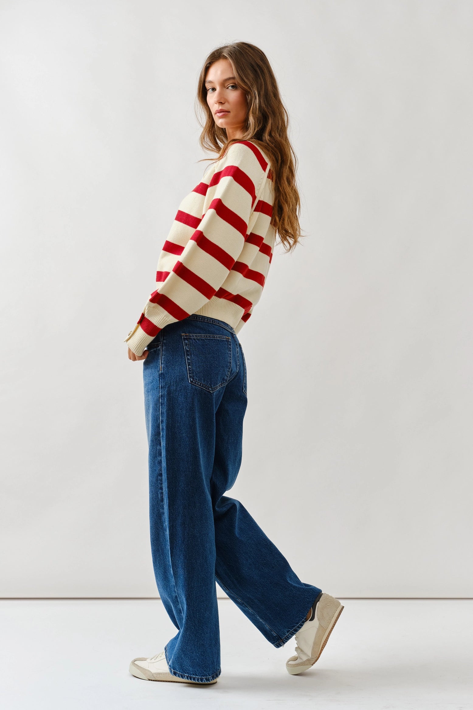 Dani Striped Raglan Cardigan