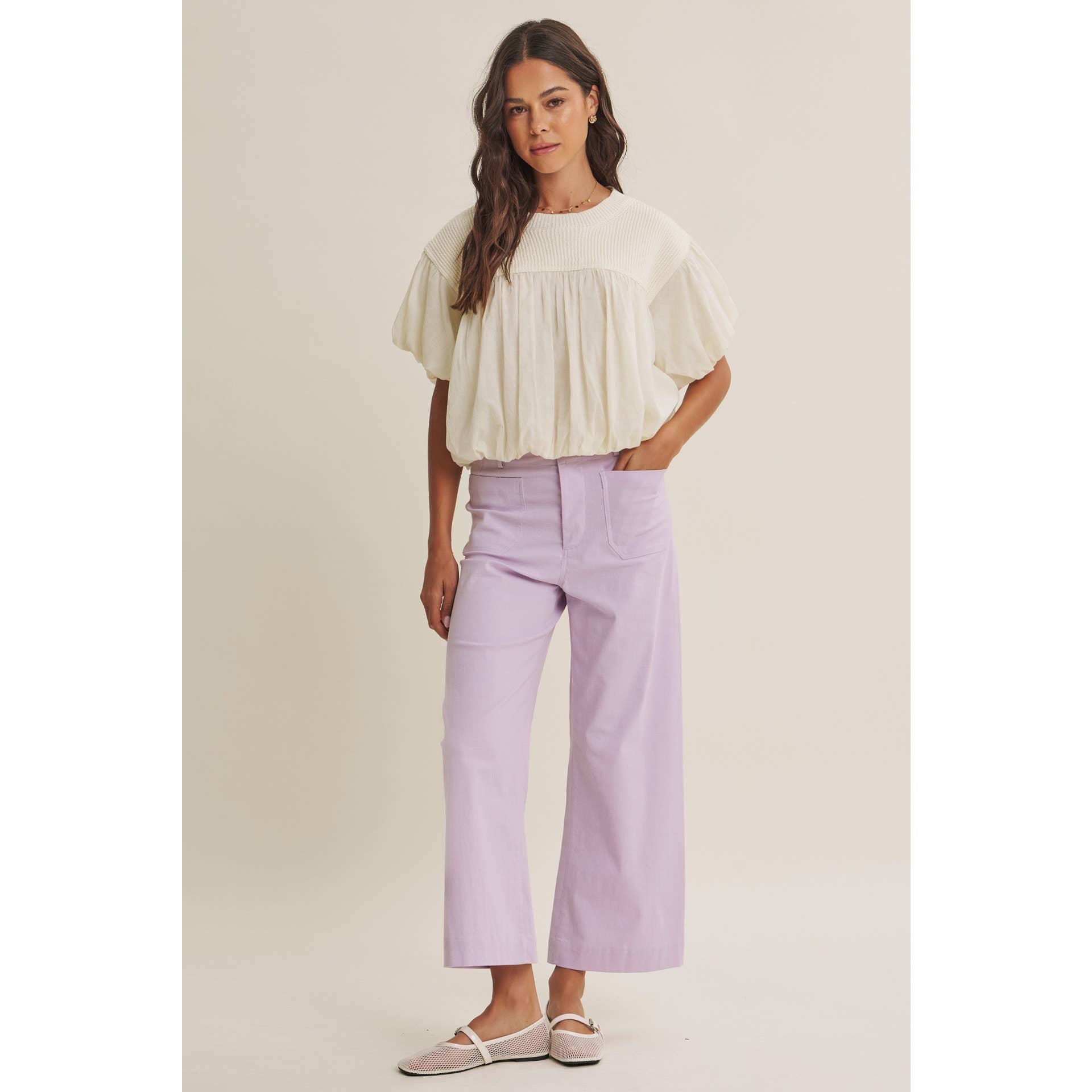 Brynlee Bubble Sweater Top