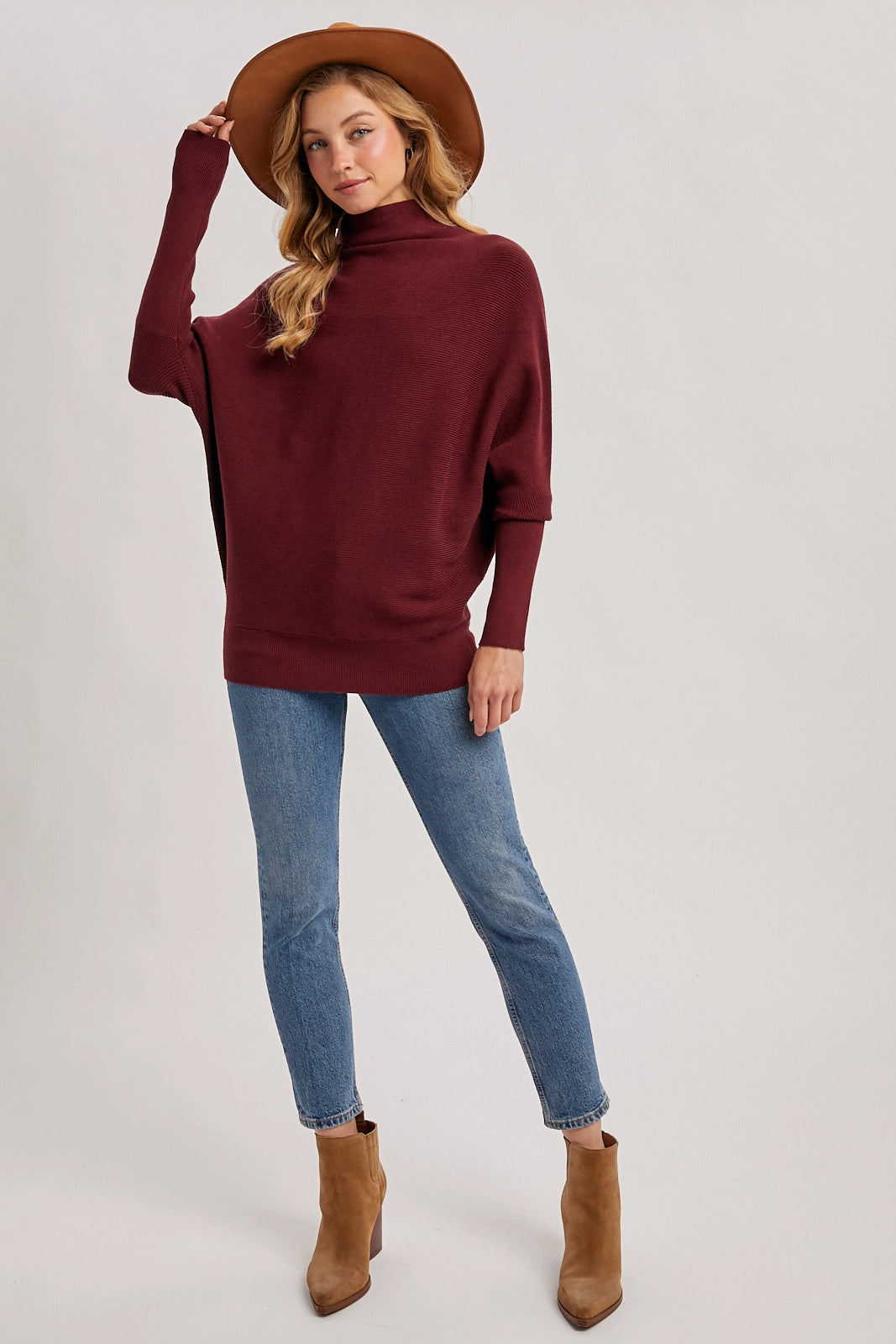 Holly Slouch Neck Dolman Sweater
