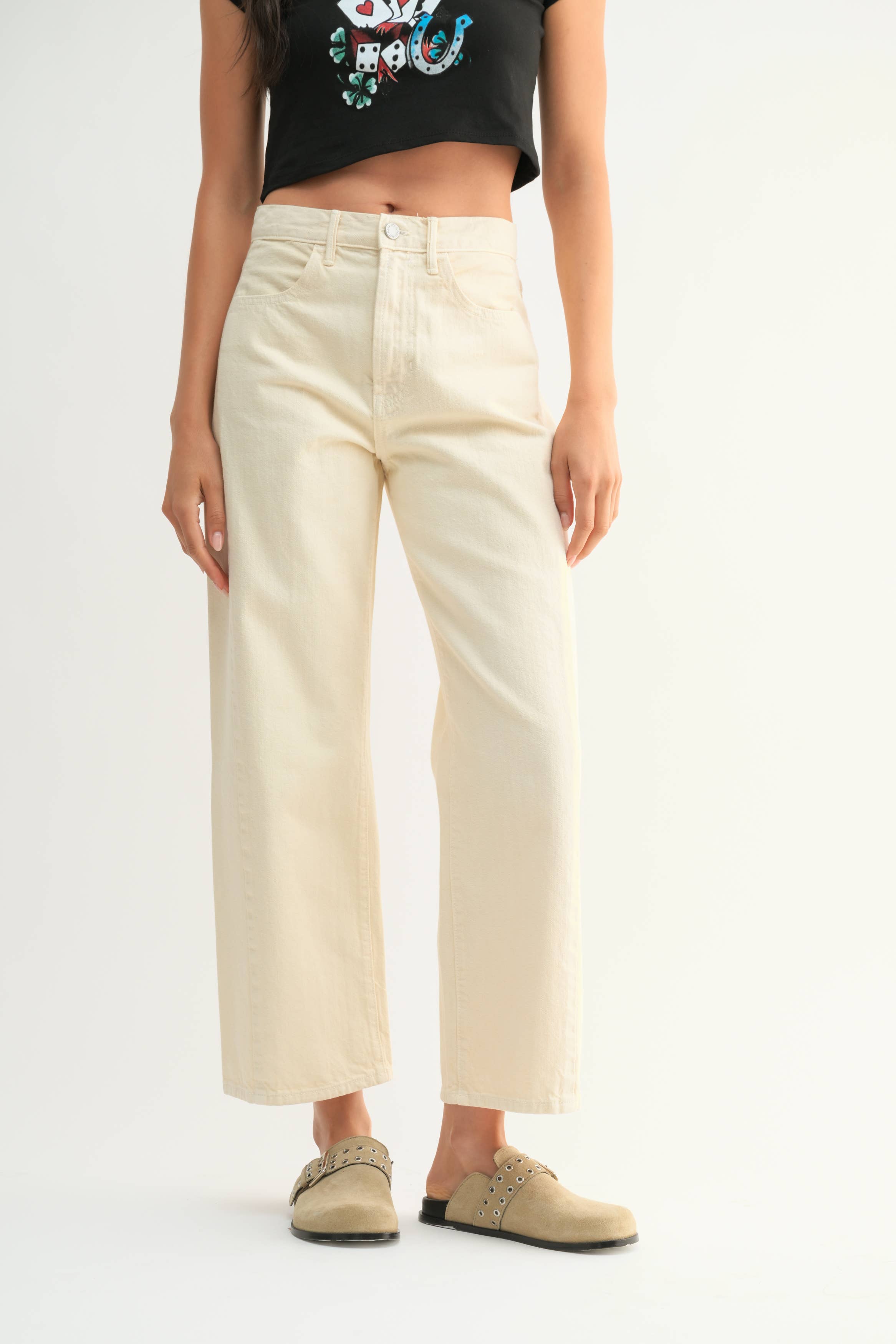 Calli Barrel Twist Jean in Cloud