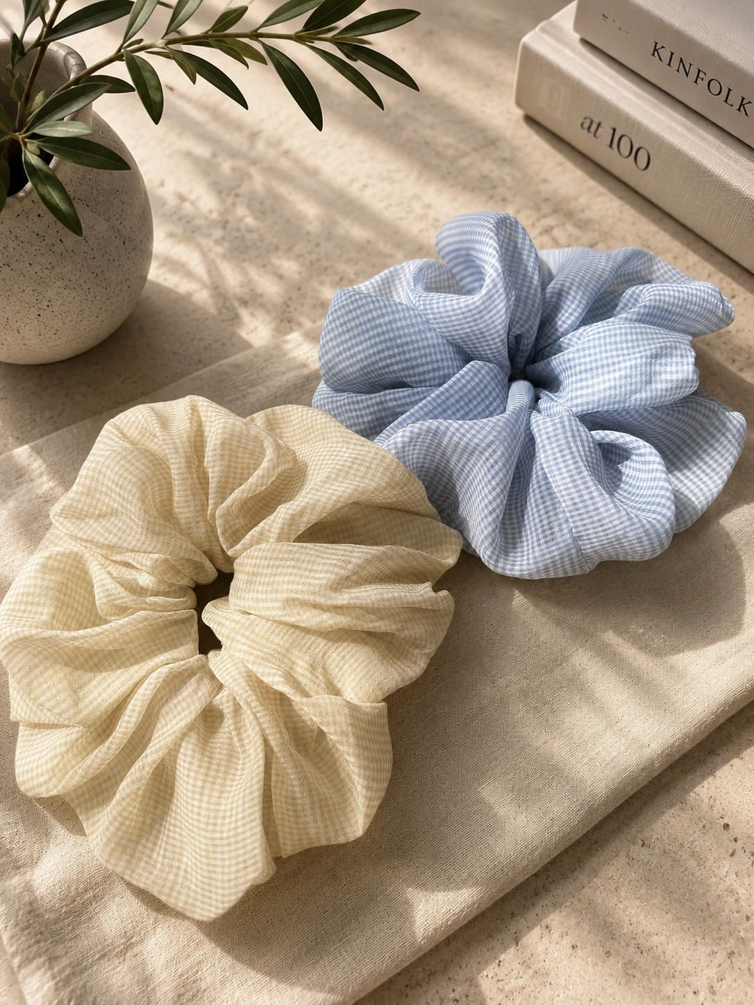 Gingham Mega Scrunchie