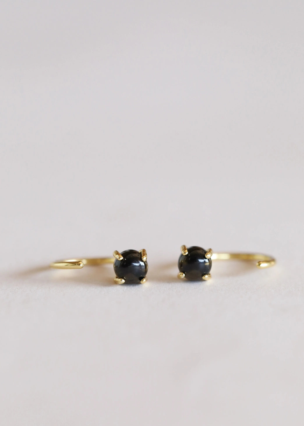 Gemstone Huggie Earrings
