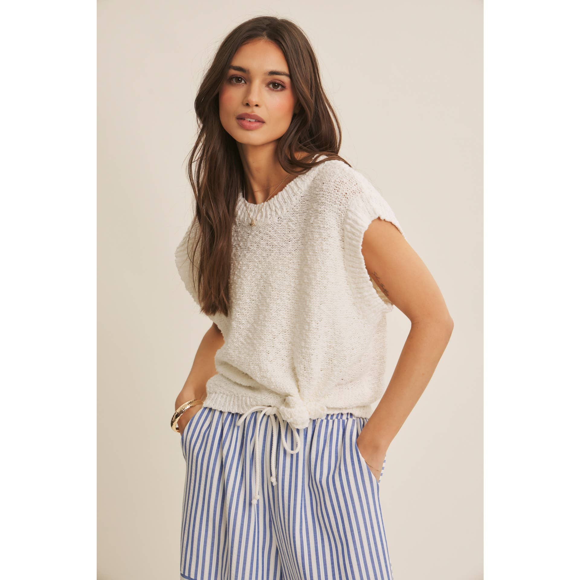 Laine Textured Sweater Tee