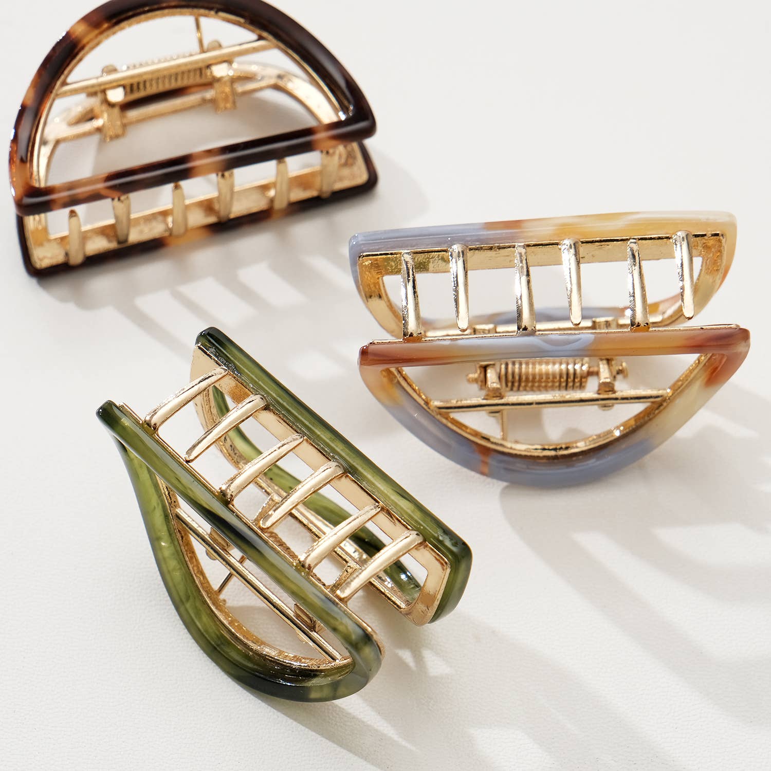 Rosalie Small Half Moon Metal Claw Clip