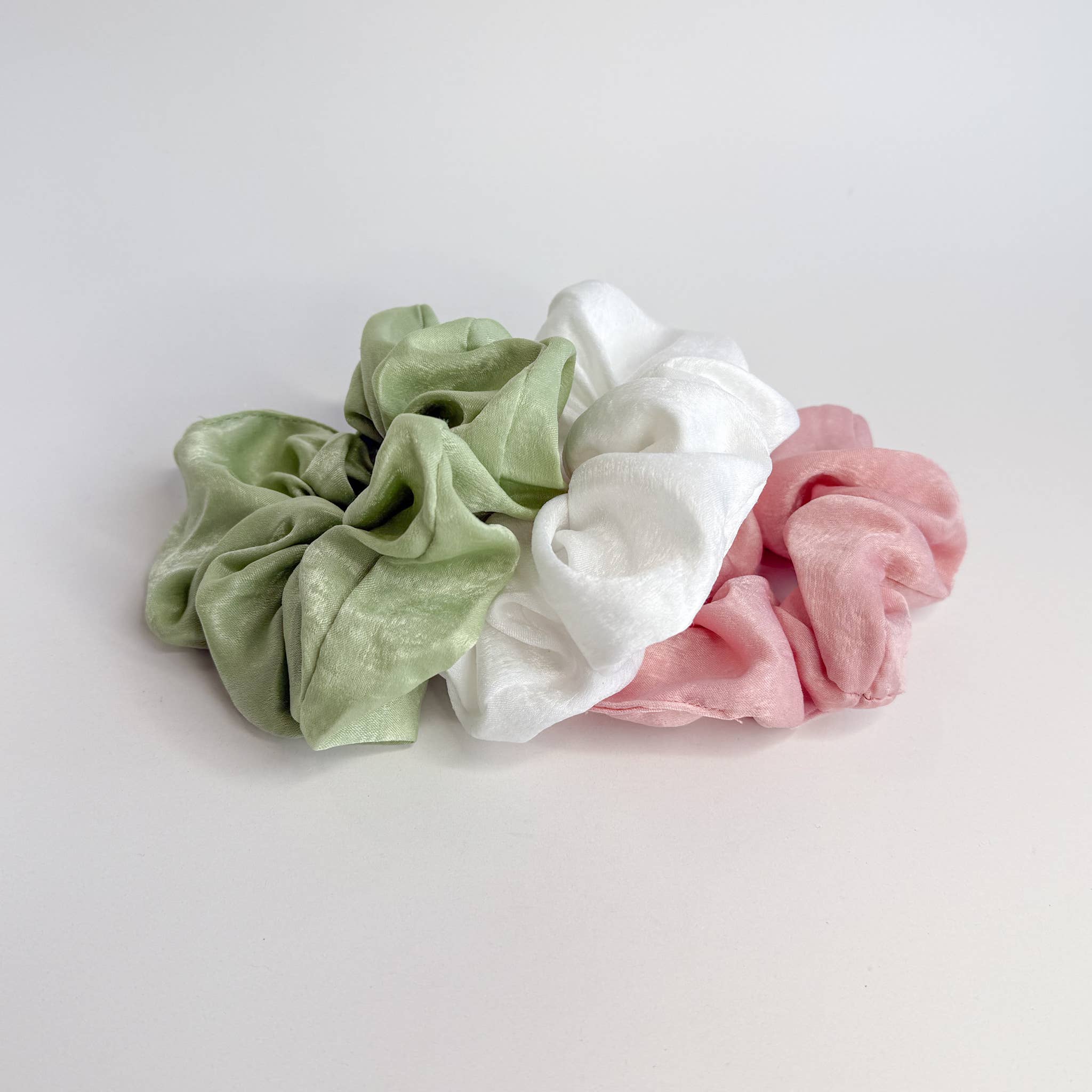 Spring Satin Scrunchies (Set of 3)